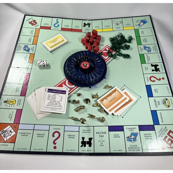 1998 Deluxe Monopoly Board Game by Parker Brothers Complete with All Game Pieces - Picture 9 of 16